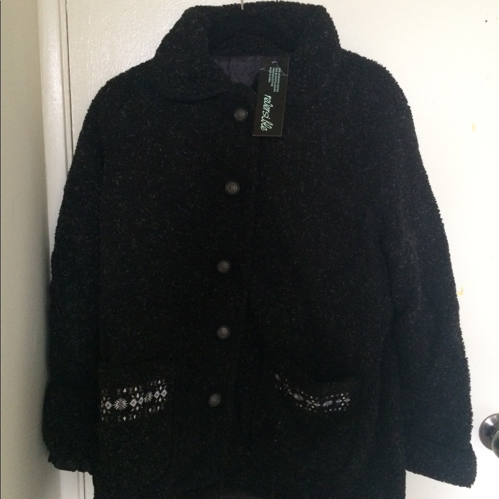 Boho Tudor Court Black Teddy Coat